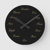 Ronde Horloge noire en or (Recto)