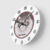 Ronde Horloge norvégienne des chats (Angle)