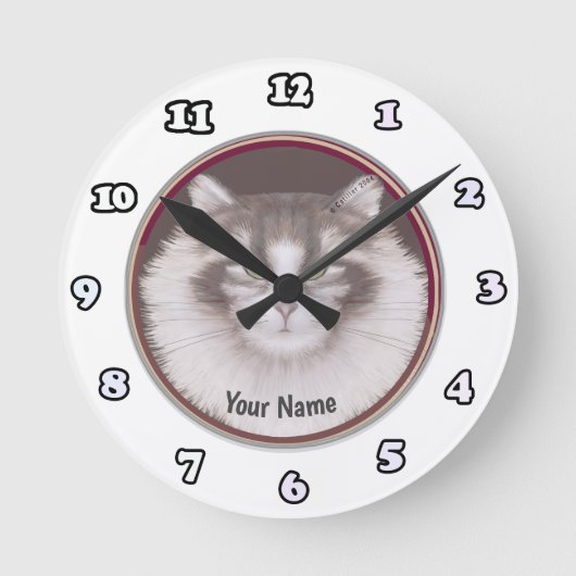 Ronde Horloge norvégienne des chats (Recto)