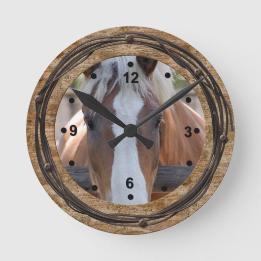 Ronde Horloge occidentale d'amants de cheval (Recto)