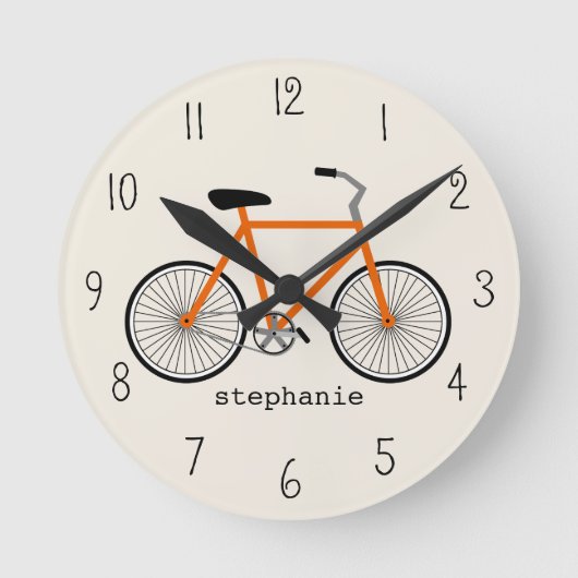 Ronde Horloge orange de bicyclette (Recto)
