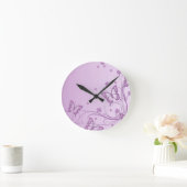 Ronde Horloge Papillon Violet Vintage (Maison)