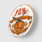 Ronde Horloge Parcourue De La Bière De Michigan (Angle)