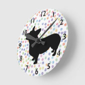 Ronde Horloge Pembroke Welsh Corgi (Angle)