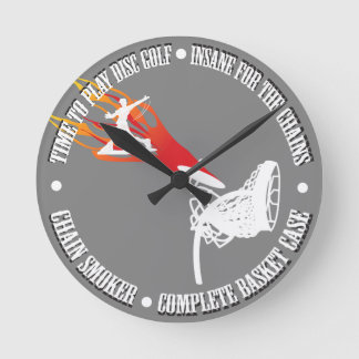 Ronde Horloge personnalisable de Disk Golf Frolf