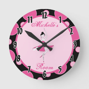Ronde Horloge Personnalisée Danse de Ballet Ballerine Ro