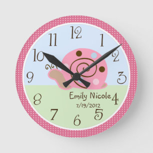 Ronde Horloge personnalisée de la berceuse et de la pépi