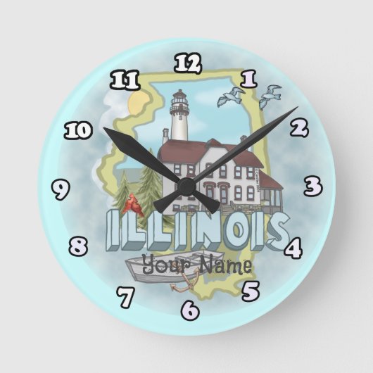 Ronde Horloge phare de l'Illinois (Recto)