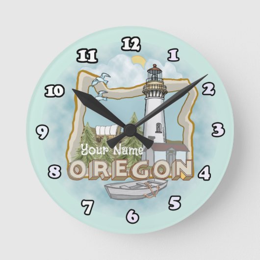 Ronde horloge phare de l'Oregon (Recto)