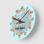 Ronde horloge phare de Massachusetts Shells (Angle)