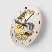 Ronde Horloge phare papillon (Angle)
