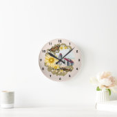 Ronde Horloge phare papillon (Maison)