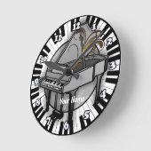 Ronde Horloge piano à queue (Angle)
