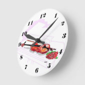Ronde Horloge Piano avec Violon et Rose (Angle)