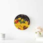 Ronde Horloge - Poivrons de couleur vive (Maison)