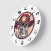Ronde Horloge Pompiers Bouledogue (Angle)