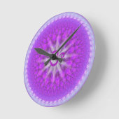 Ronde Horloge pourpre de fleur (Angle)