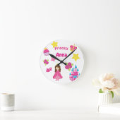 Ronde horloge princesse personnalisée (Maison)