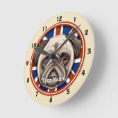 Ronde Horloge Pug d'Angleterre (Angle)