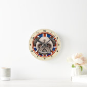 Ronde Horloge Pug d'Angleterre (Maison)