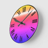 Ronde horloge rétro classique (Angle)