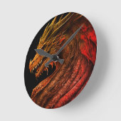 Ronde Horloge rétro Epic Dragon (Angle)