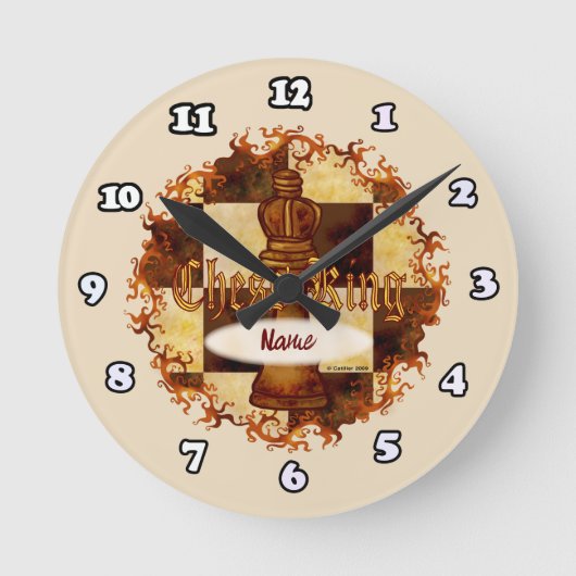 Ronde Horloge Roi d'échecs (Recto)