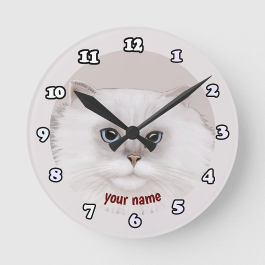 Ronde Horloge Rondo Persian Cat (Recto)