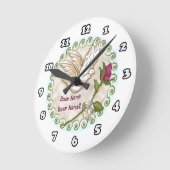 Ronde horloge rose (Angle)