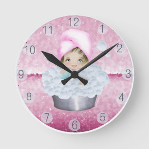 Ronde Horloge rose de bain moussant de diva