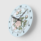 Ronde Horloge Rose du jardin (Angle)