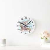 Ronde Horloge Rose et colombe (Maison)