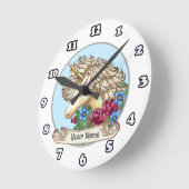 Ronde Horloge Rose Licorne (Angle)