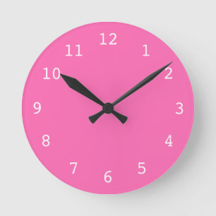 Ronde Horloge rose pâle