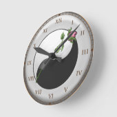 Ronde horloge Rose Yin Yang (Angle)