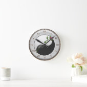Ronde horloge Rose Yin Yang (Maison)