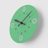 Ronde Horloge - Roues blanches (Angle)