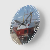 Ronde Horloge rouge Cedarglen (Angle)