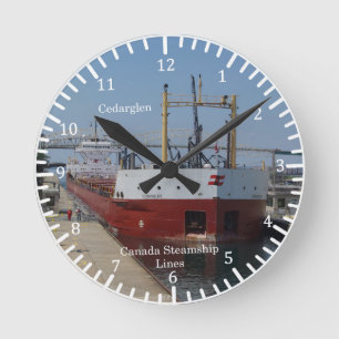 Ronde Horloge rouge Cedarglen
