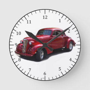 Ronde Horloge rouge Deluxe Coupe 1937