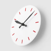 Ronde Horloge simple avec cadran rouge (Angle)