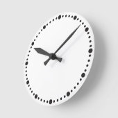 Ronde Horloge simple avec points noirs (Angle)