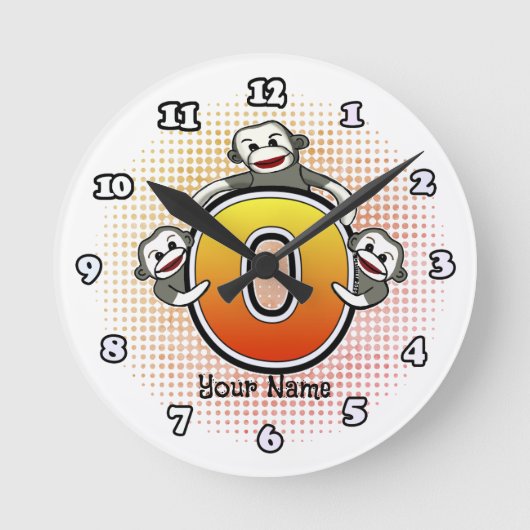 Ronde Horloge singe chaussette Monogram O (Recto)