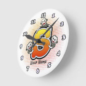 Ronde Horloge Singe Chaussette Monogram S (Angle)