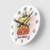 Ronde Horloge Singe Chaussette Monogram X (Angle)