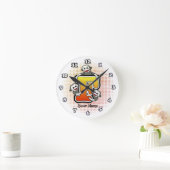 Ronde Horloge singe de chaussette F monogramme (Maison)