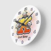 Ronde Horloge Singe de Chaussette Monogramme K (Angle)