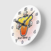Ronde Horloge Singe de chaussette V Monogramme (Angle)