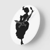Ronde Horloge sublime de silhouette de Marie Antoinette (Angle)