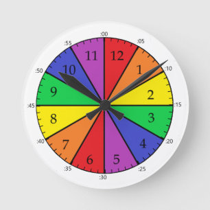Ronde Horloge temps facile avec marqueurs de minutes